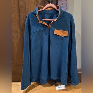 Zyia Active Wicked Teal Quilted Pocket Pullover